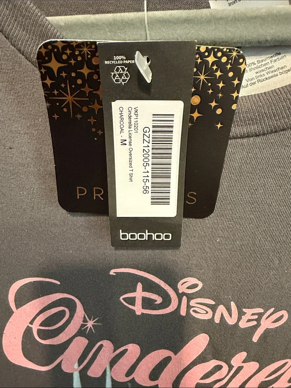 Official Disney Princess Cinderella Dance Graphic Tee with Pastel Castle NWT